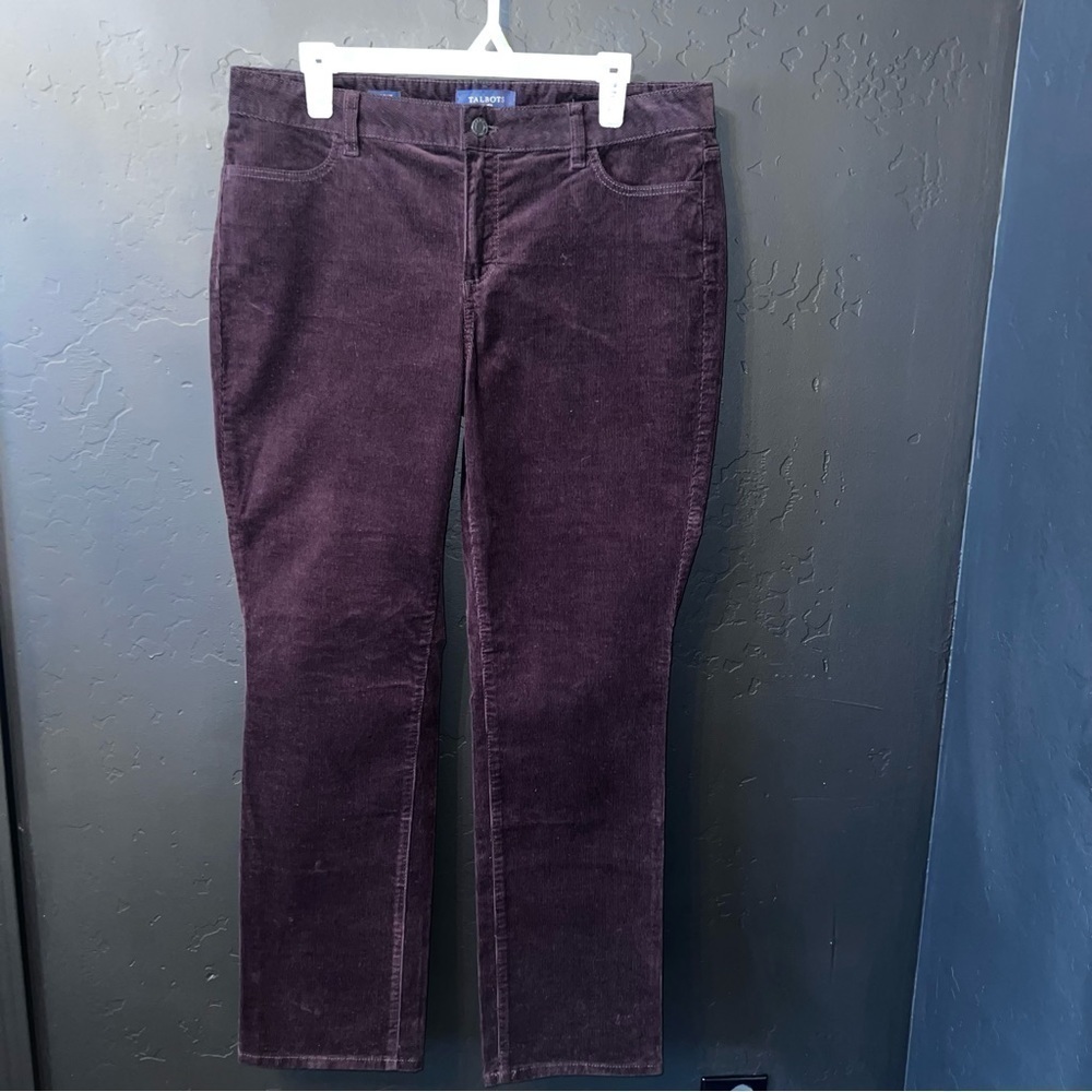 Talbots Heritage Petite Corduroy Pants in Chocolate Brown size:14 P STRAIGHT LEG